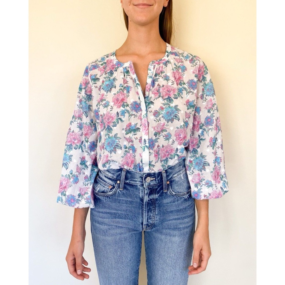 LoveShackFancy / Renate Blouse in Sea Orchid - Picture 9 of 9